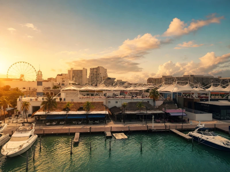 Marina facilities Cancun front view