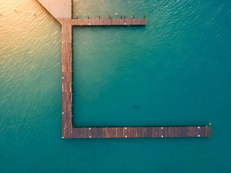 Top view of the boat slip rental Cancun